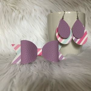 Mommy and me bow and earring sets